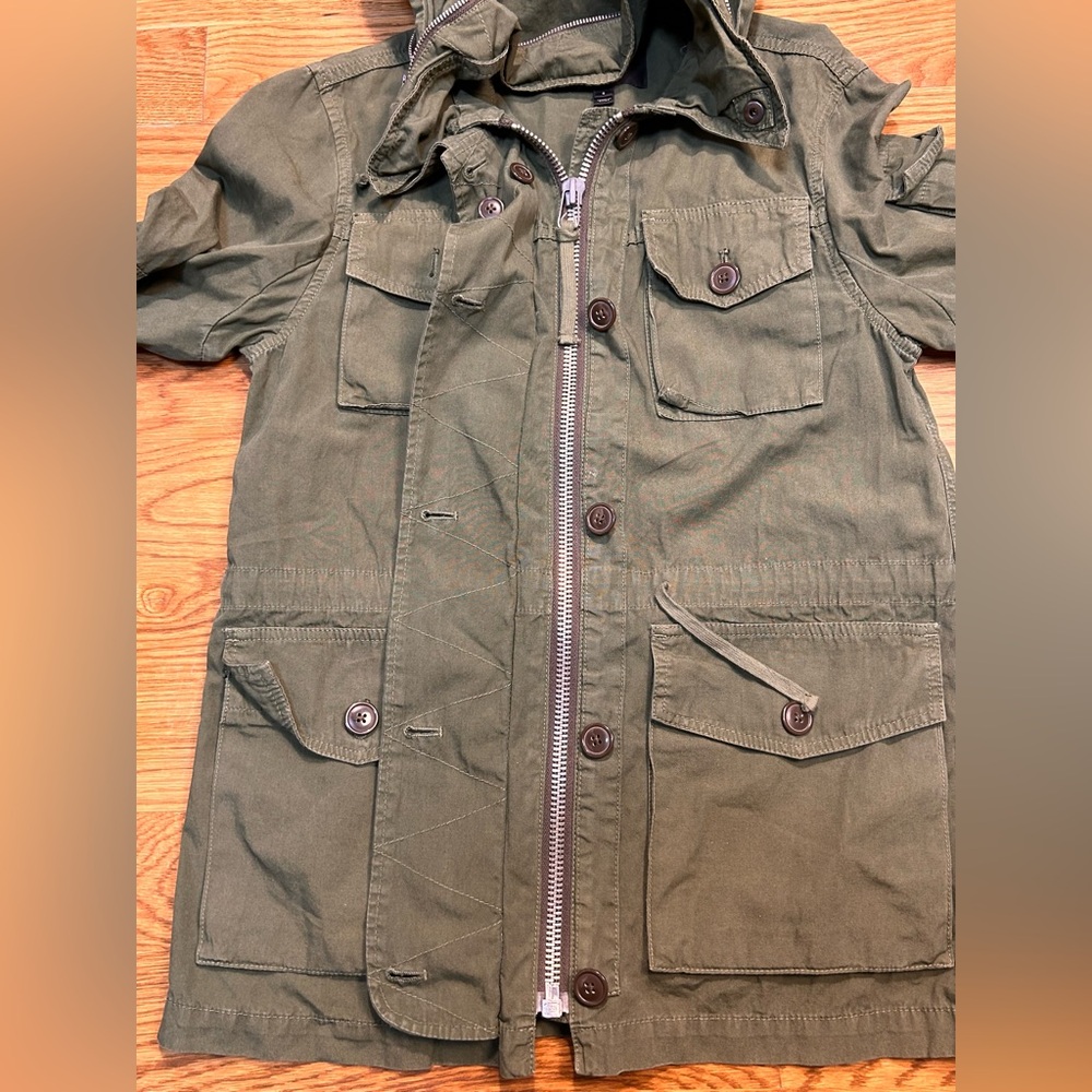 J. Crew Olive Green Utility‎ Field Jacket Downtown Perfect Lightweight Jacket - Picture 7 of 11